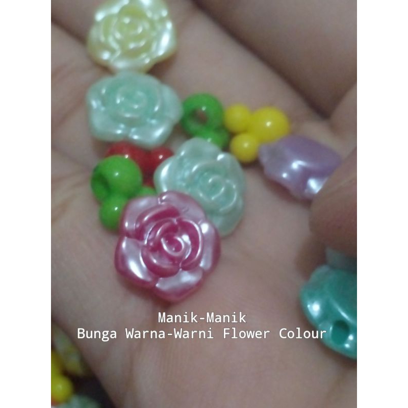 MANIK BUNGA WARNA WARNI 1 BUNGKUS