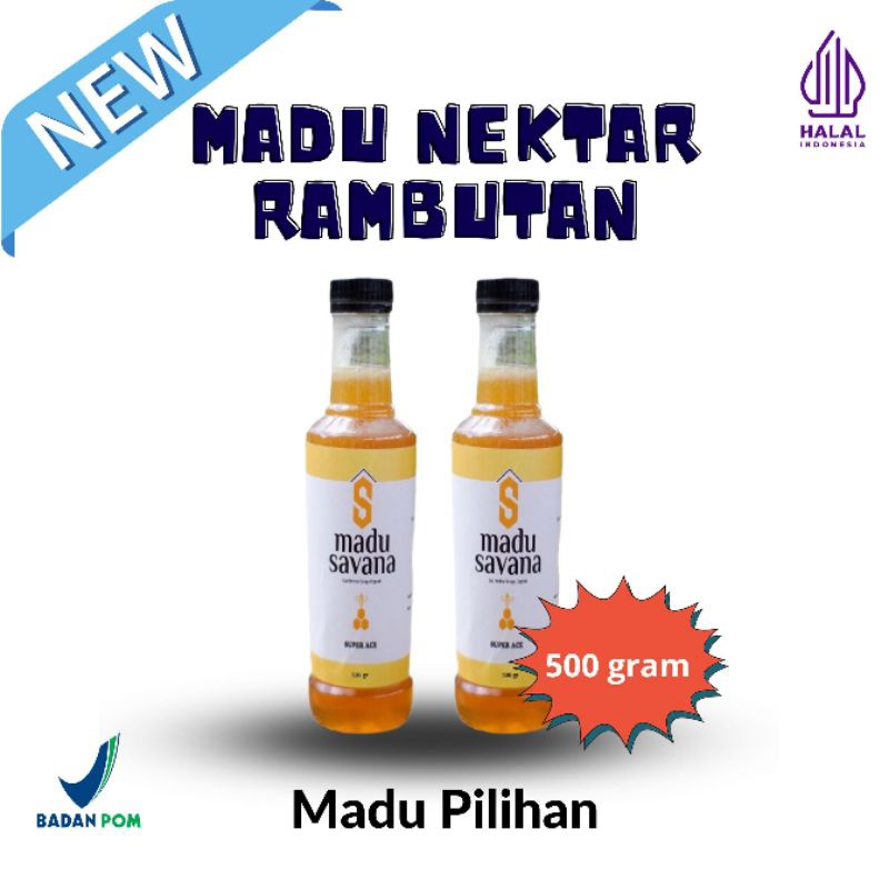 

madu savana nektar rambutan super murni 500 gram