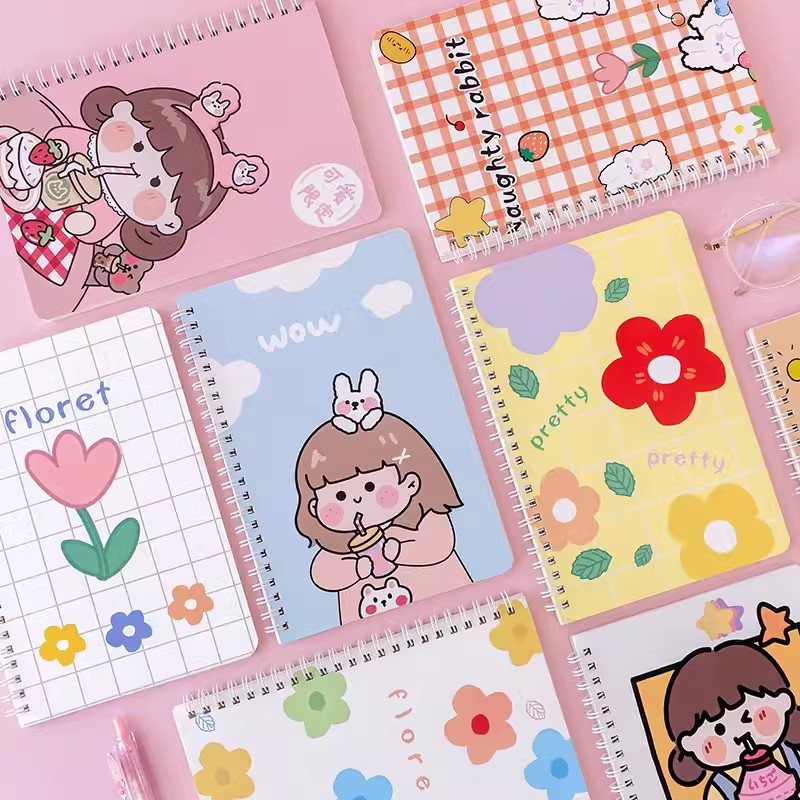 

YH NOTEBOOK SPIRAL CANTIK A5 / BUKU TULIS A5 ISI 60 LEMBAR NOTEBOOK MINI ALAT TULIS SEKOLAH ANAK KARTUN STATIONERY BUKU TULIS GARIS