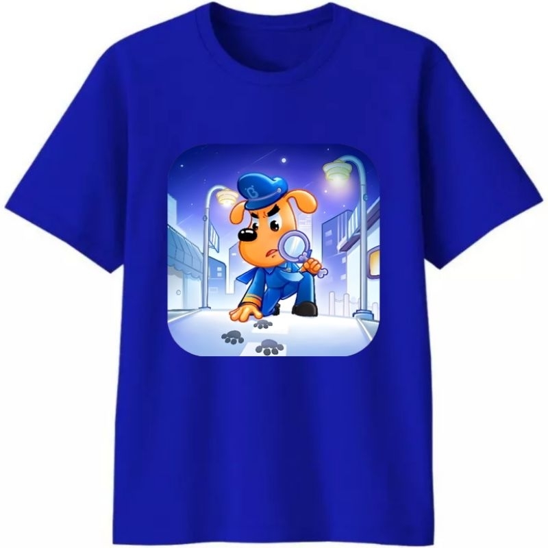 Baju Kaos Tshirt T Shirt Pria Laki Cowok Cewek Perempuan Unisex Anak Cartoon Kartun Safety Sheriff L