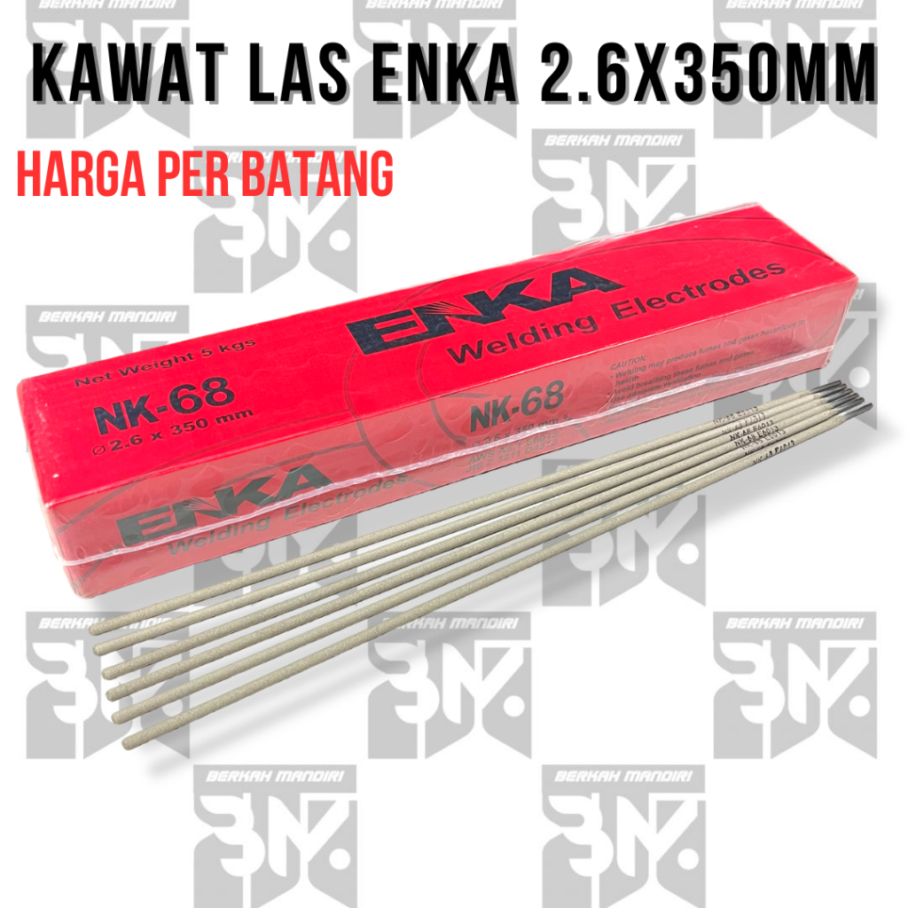 Kawat las 2.6mm x 350mm NK-68 Kawat Las Steel ENKA NK 68 - Steel Welding Electrodes NK-68 AWS E6013 Pakan