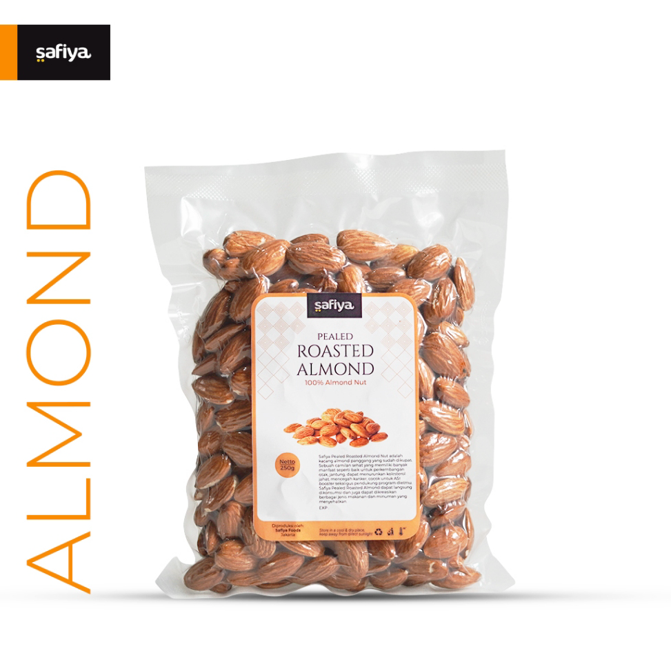 

Terlaku... Kacang Almond Kupas Roasted Whole 250 gram Original Authentic Safiya Food