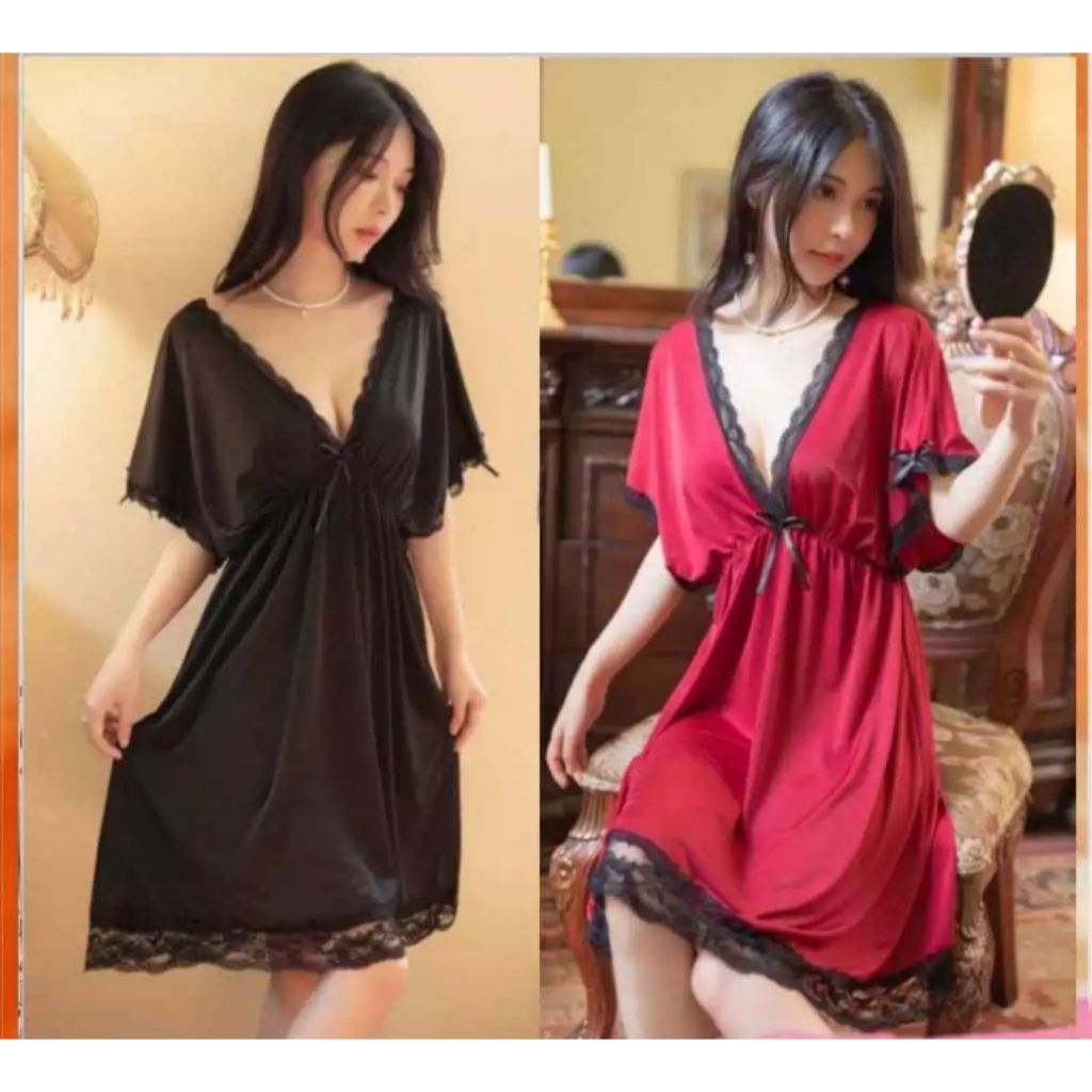 Louella - Lingerie TIdur Wanita / Daster / Gaun Malam / baju tidur  wanita sexy xxl