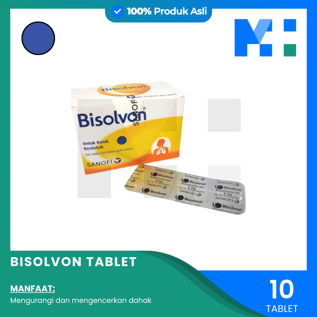 BISOLVON Obat Batuk Berdahak & Flu Blister Isi 10 Tablet