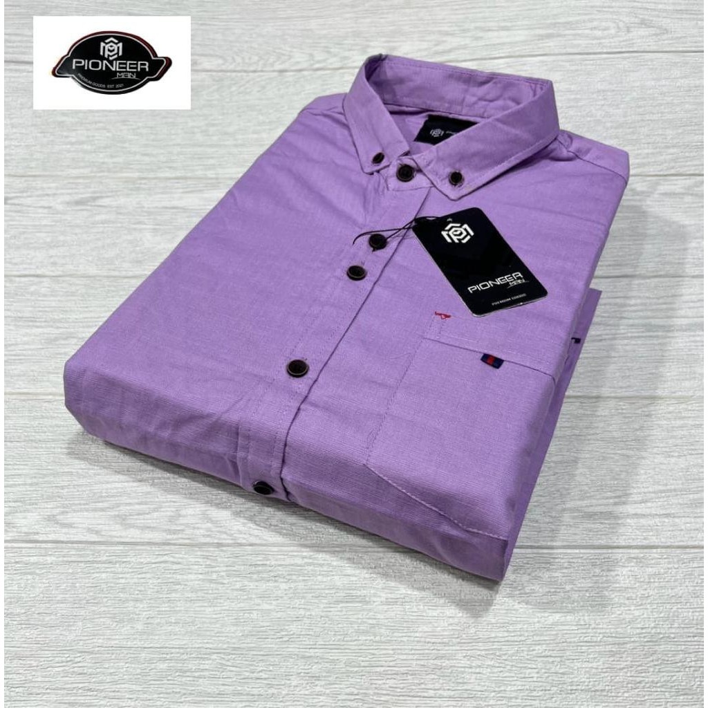 Kemeja Pioneer Sigaret Lengan pendek Polos Kasual Premium Modis Keren Bahan Sigaret Lembut