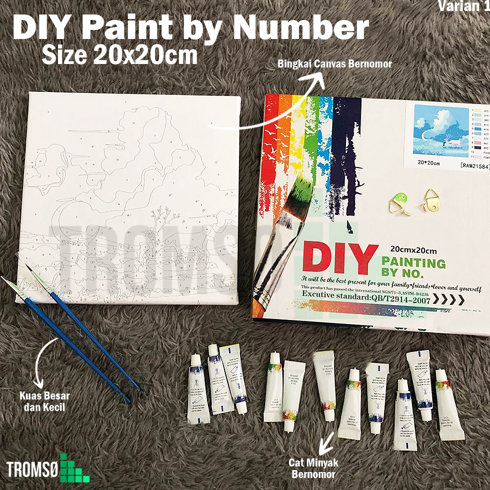 

10.10 Promo >> Tromso DIY Paint by Number KIT 20 X 20 (Painting by Number) varian 1
