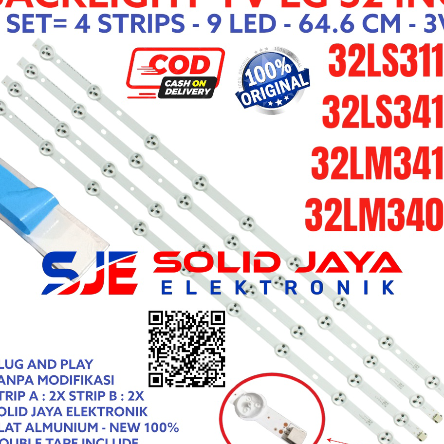 New BACKLIGHT LG 32 INC 32LS3400 32LS3110 32LS3410 32LM3400 32LM 32LS 3400 3110 3410 3400 LAMPU TV B
