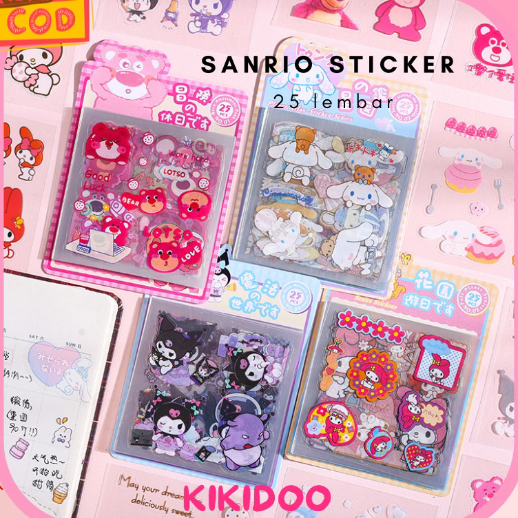 

➺➩⋆❀ Kikidoo 25pcs Sticker Sanrio Aesthetic DIY diary book /Tumbler Sticker /Laptop Deco sticker