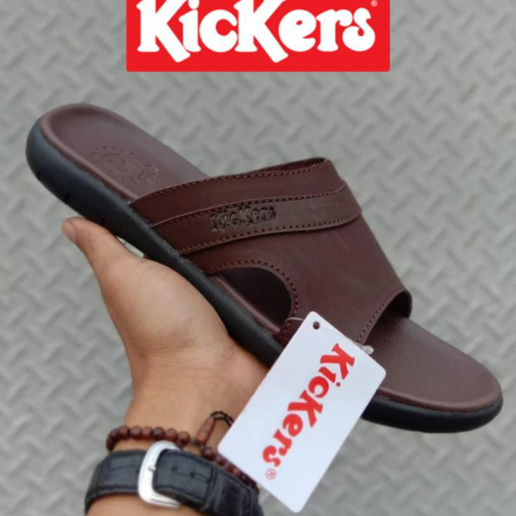 ←➲❊✩ sandal kickers pria kulit asli Sandal casual. Sandal pria. Sandal kulit. Sendal pria. Sendal ki