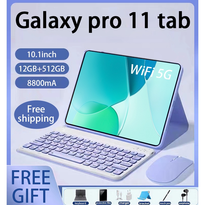 Dijual Murah♥【Bisa COD】Tablet PC Asli Baru Galaxy Tab pro11 12GB + 512GB Tablet Android 10.1inch Lay