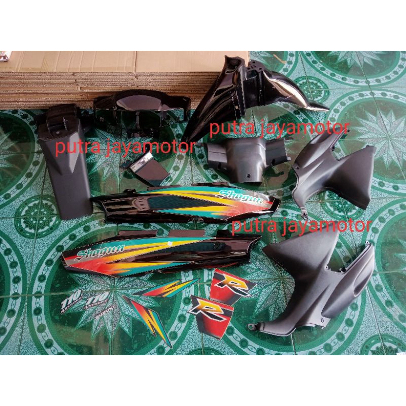 BODISET BODI FULLSET SHOGUN 110 SHOGUN BAGONG SET STIKER HIJAU