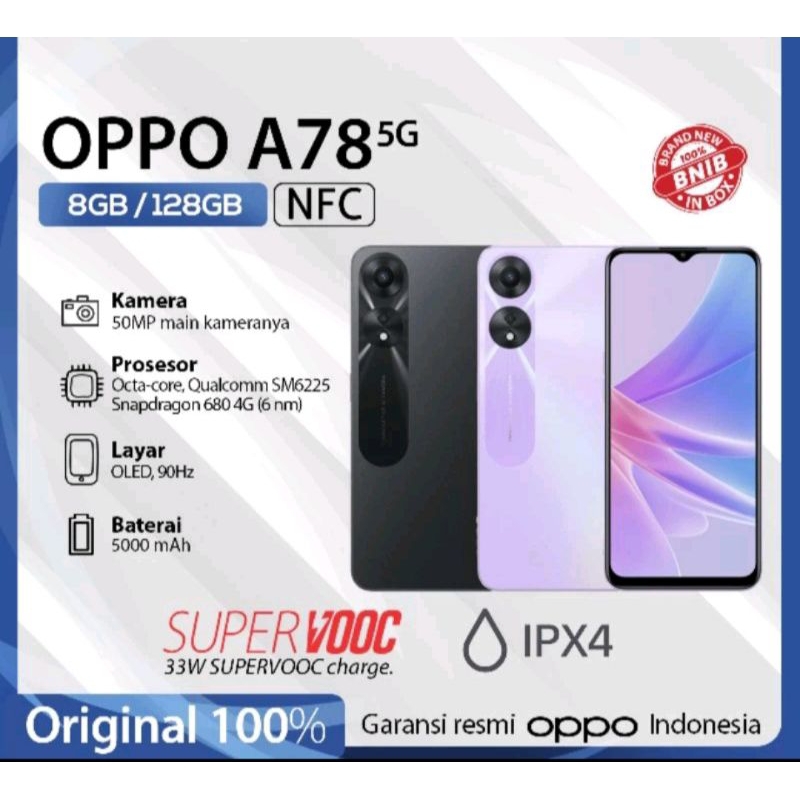 Oppo A78 5G ram 8+8/128gb