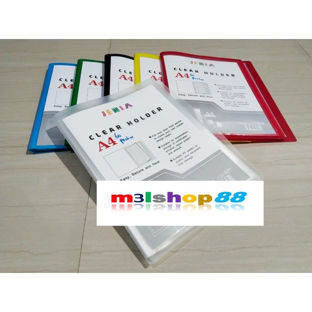 

Clear holder A4 60 lembar Jenia-1 pcs