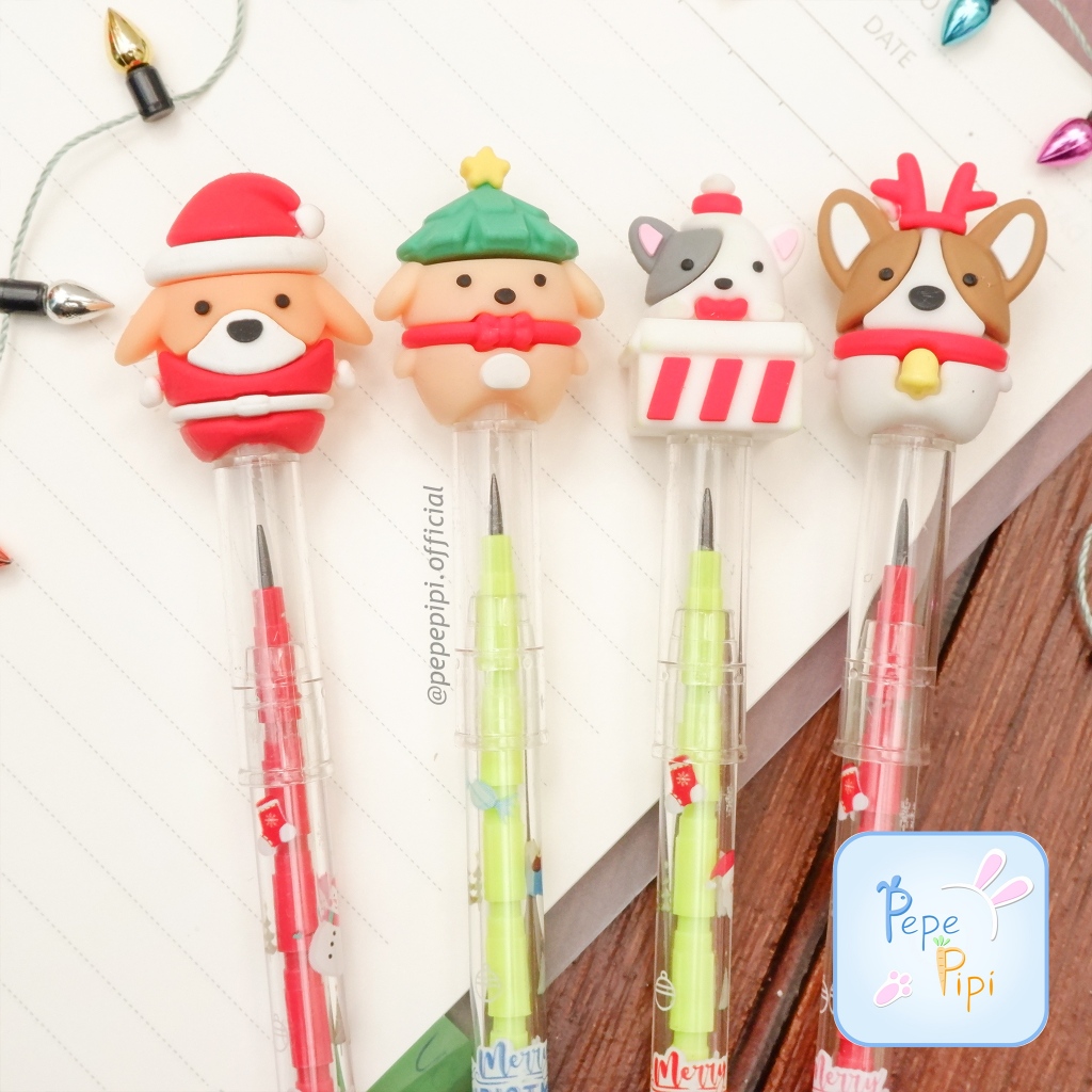 

Pensil Susun / Peluru Natal Dog Chirstmas Susun Bensia Refill Isi benzia pensil refil pensil reffil pensil tumpuk