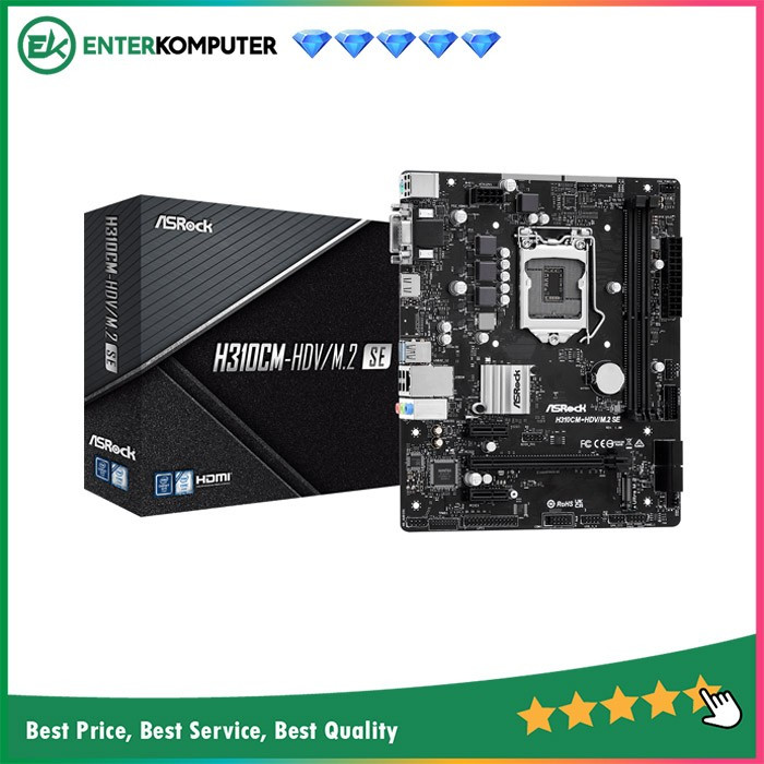 ASRock H310CM-HDV/M.2 SE - LGA1151 Q270 DDR4 USB3.2 SATA3 - Motherboard