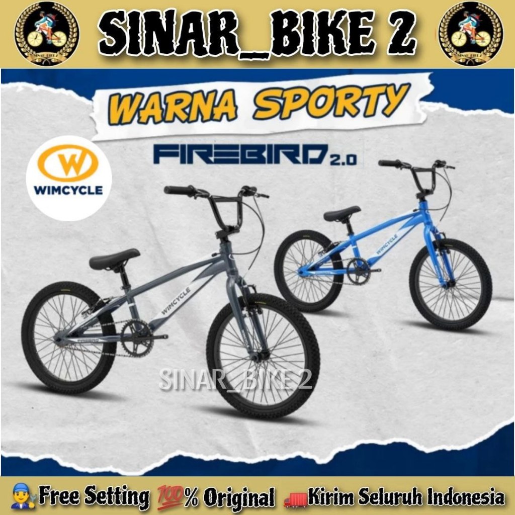 Sepeda Anak Laki BMX WIMCYCLE FIREBIRD 2.0 Ukuran 20 Inch