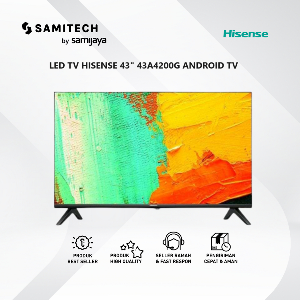 LED TV HISENSE 43INCH 43A4200G ANDROID TV BERGARANSI
