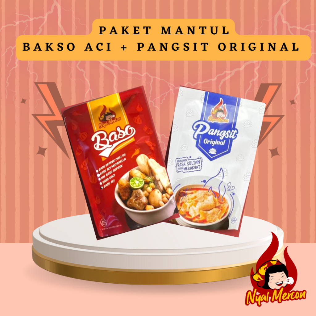 

Paket Mantul Pangsit Original dan Baso Aci Nyai Mercon