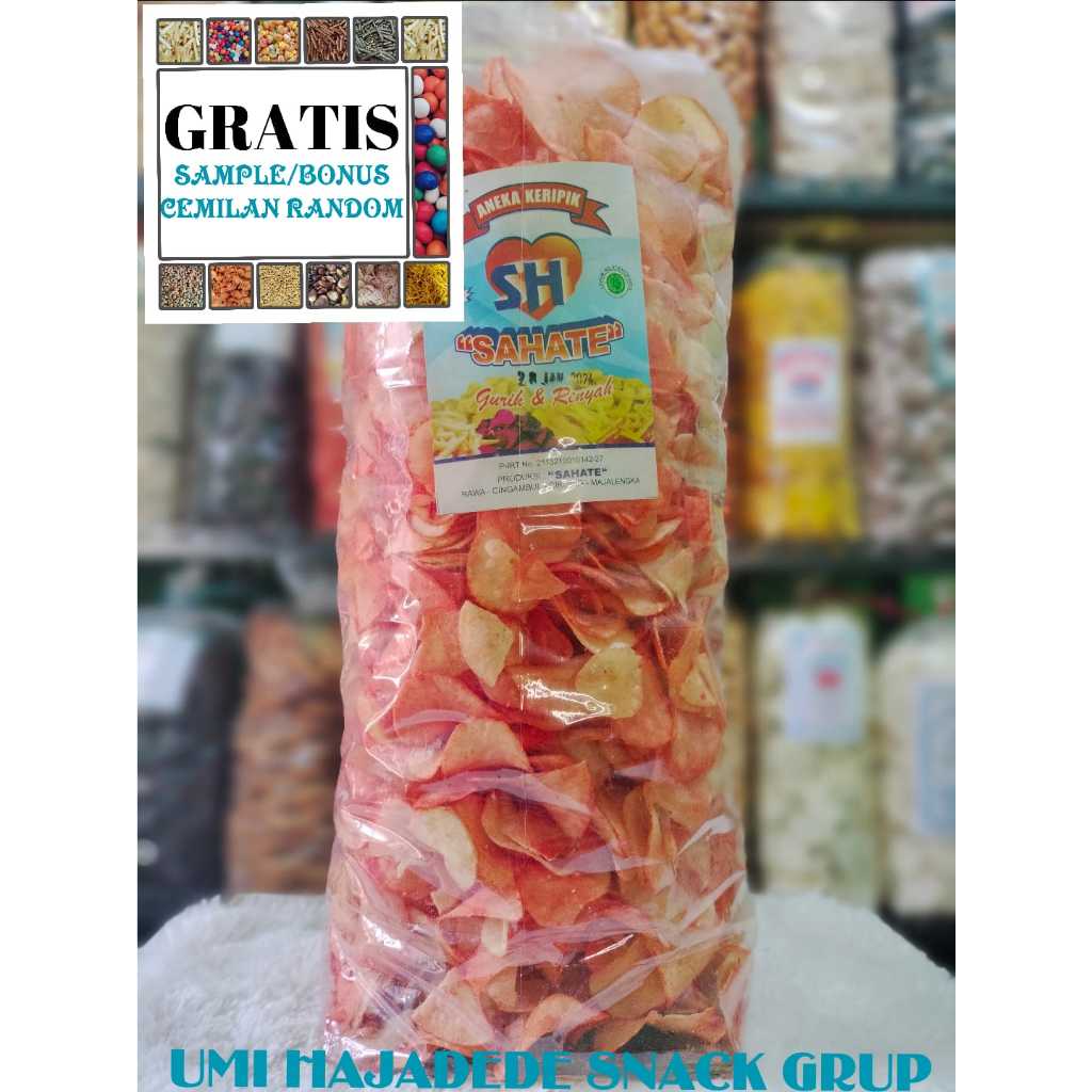 

(GRATIS BONUS) CEMILAN 1KG KERIPIK SINGKONG BALADO