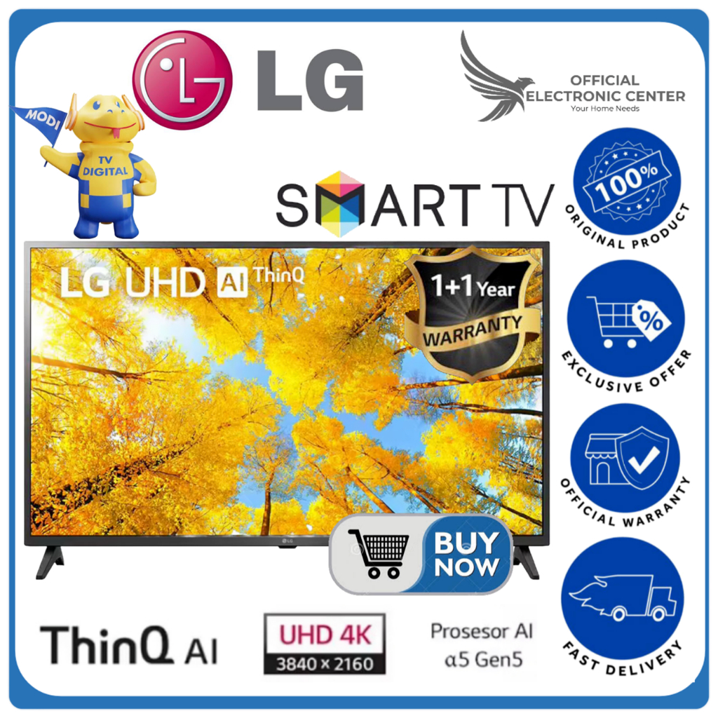 TV LG 43UQ7500PSF 43UQ75 SMART TV 43INCH 4K UHD DIGITAL TV LED LG THINQ AI
