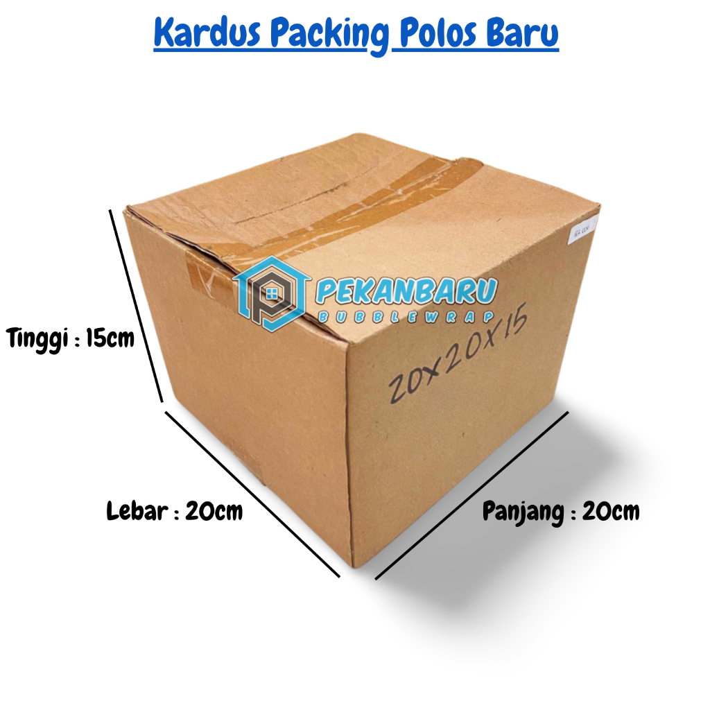 

Kardus Packing Baru Polos / Box / Kotak Ukuran 20x20x15cm