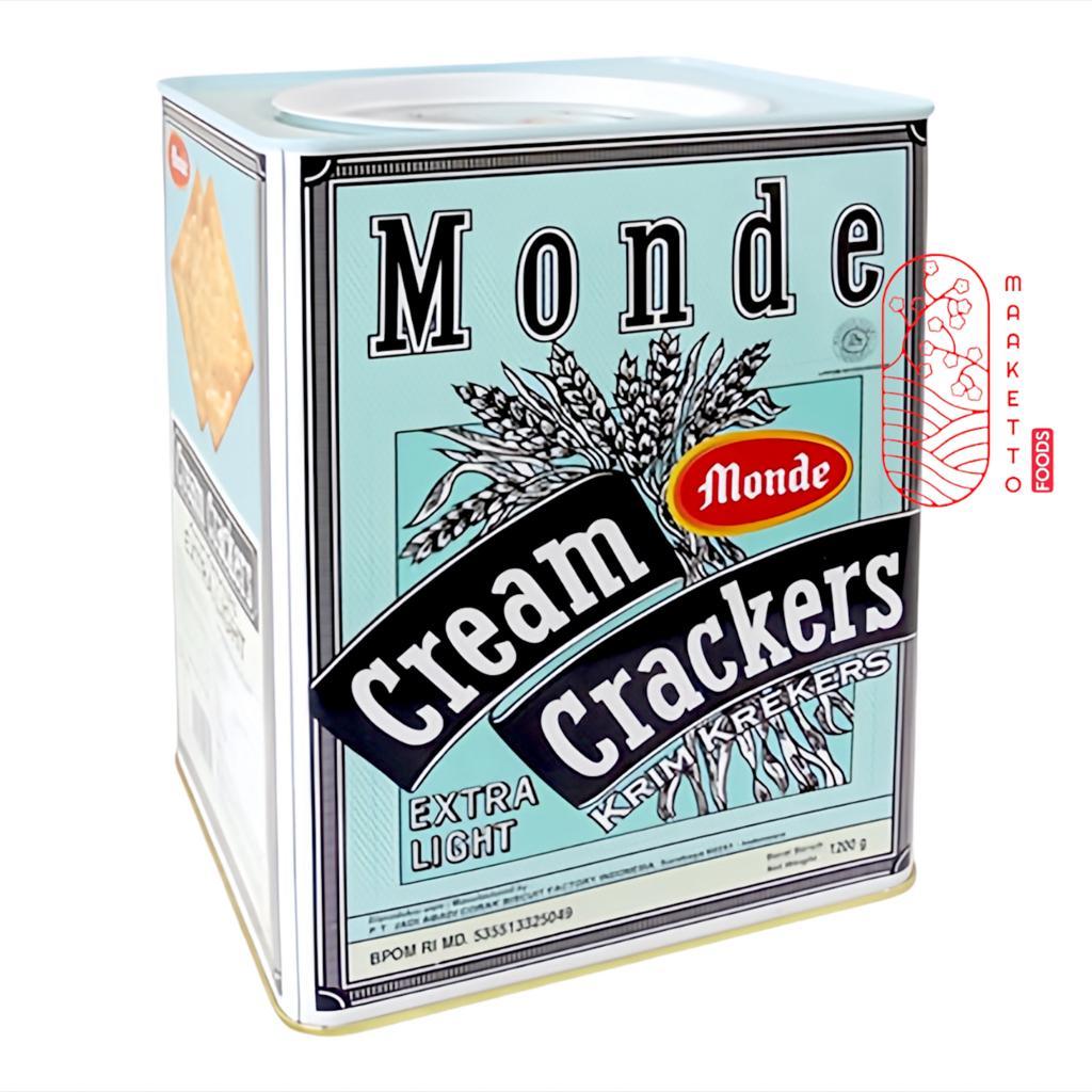 Monde Biskuit Cream Crackers Kaleng / Biskuit Kaleng Monde 1,2kg