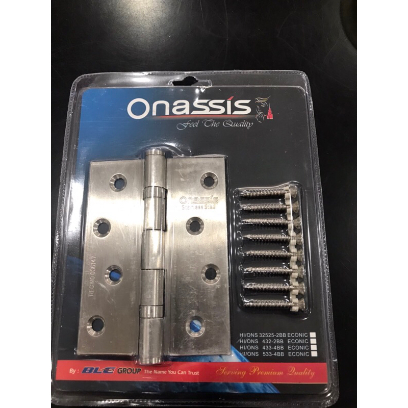 Engsel Pintu Onassis 4" (4x3x2mm 2BB)