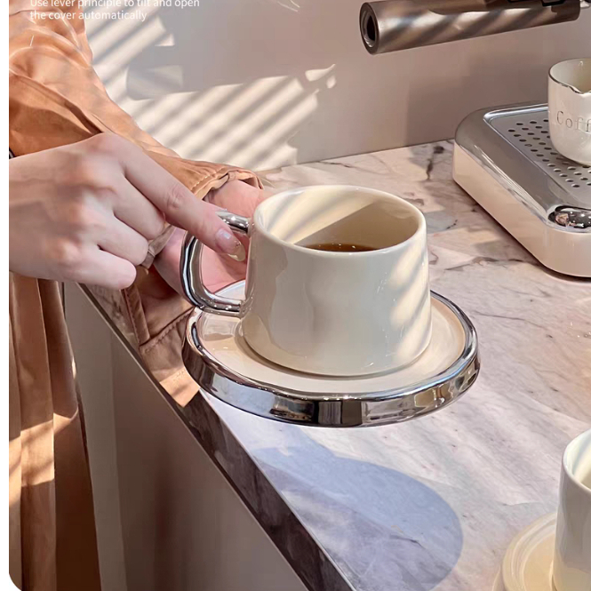 KOHI CUP SERIES/Aesthetic Korean Style Tea Cup/Cangkir Teh Vintage/Cangkir Teh Mewah Premium/Set Can