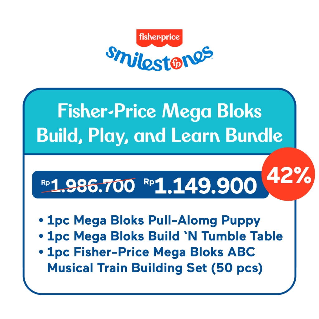 Fisher-Price Mega Bloks -  Build, Play, and Learn Bundle