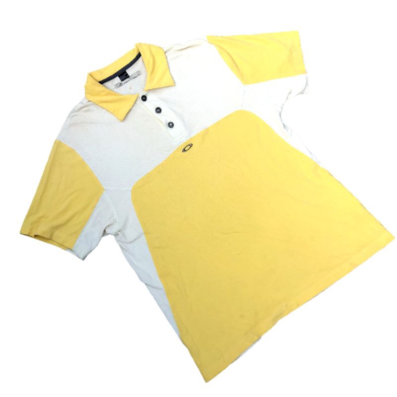 00s Oakley Yellow Poloshirt