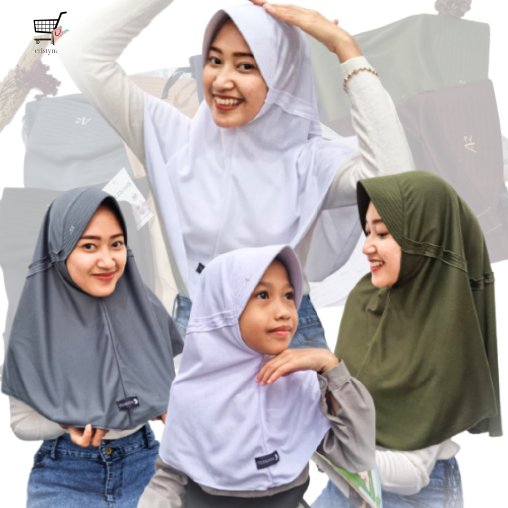 FLASH SALE✨ JILBAB SEKOLAH BY AZZAZNA BRAND / Jilbab Serut / Jilbab Instan Anak Sekolah Ori GROSIR J