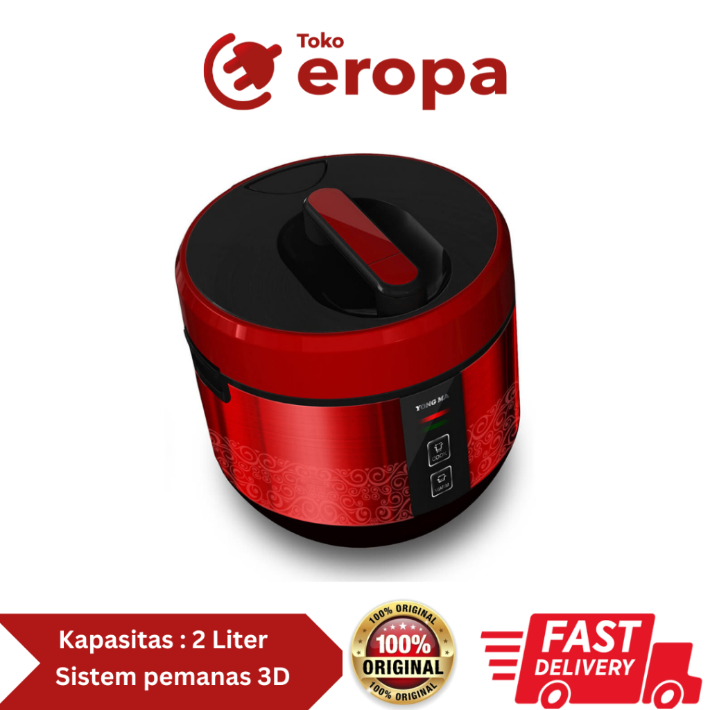 Magic Com 2 lt Yongma SMC4023-Merah Hitam/Merah Silver/Ungu Putih