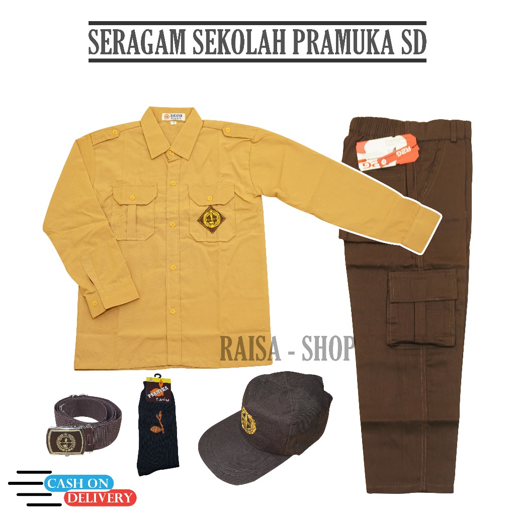 Seragam Pramuka Anak Laki Laki Baju Dan Celana PDL SD