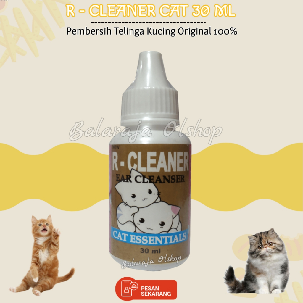Obat Telinga Kucing Murah R Cleaner 30 ml Tetes Pembersih Kuping Kotor Bau Berair