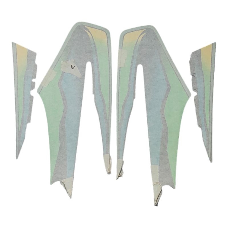 STRIPING STICKER STIKER BODY DAN BOX AKI RX KING TAHUN 1998 - 1999 HIJAU ORIGINAL LOSTPACK