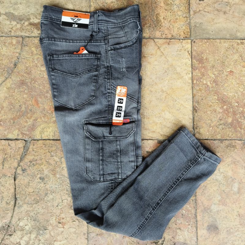 CELANA JEANS PANJANG KARGO PRIA/CELANA KANTONG SAMPING JEANS