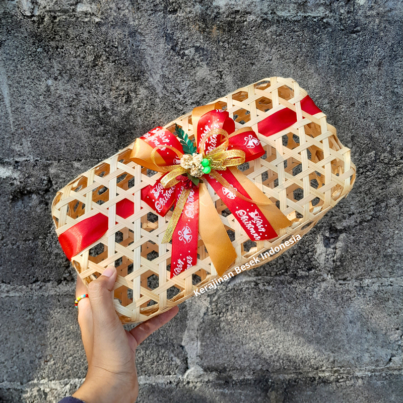 

BOX TOPLES KUE NATAL Keranjang PP pinteres natural hias pita Hampers natal Parsel christmas Cookies natal