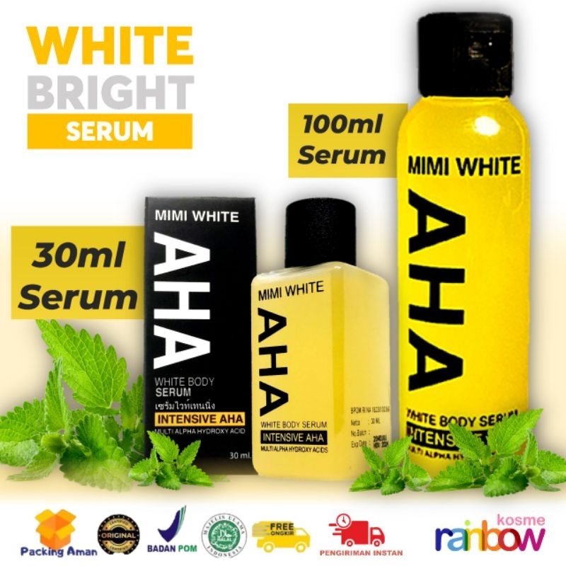 AHA MIMI WHITE 100% ORIGINAL BPOM SERUM MIMI WHITE BODY LOTION AHA MIMI