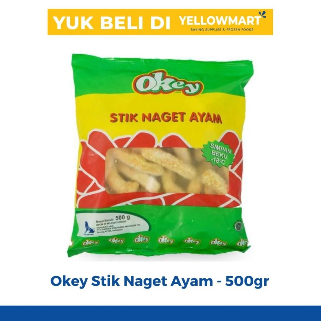 

Okey Stik Naget Ayam 500gr - Stick Chicken Nugget