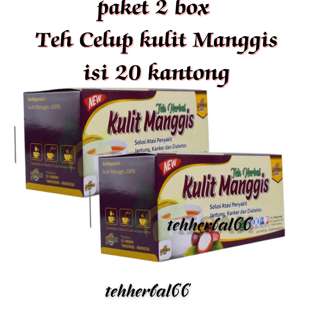 

2 BOX Teh Celup Kulit Manggis 20 Kantong | Teh Antioksidan Tinggi