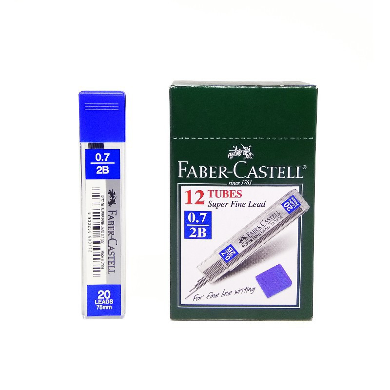 

Isi Pensil Mekanik Faber castell SUPER FINE LEADS 0.7 2B & HB isi 20 Refill Pensil Mekanik #127720 & #127725