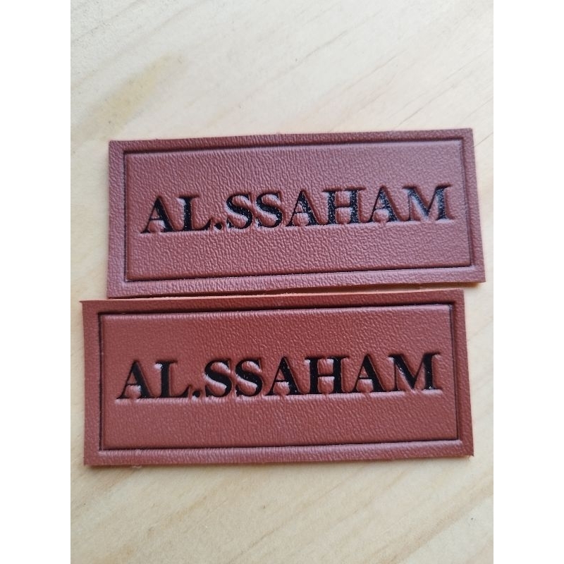 

label kulit imitasi label celana label jaket label tas label baju label kulsin leather pack