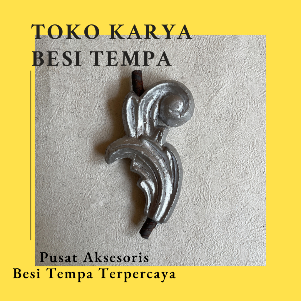 Ornamen Pagar Besi Daun D-79 / Aksesoris Pagar Besi dan Tralis / Aksesoris Besi Tempa / Aksesoris Pa