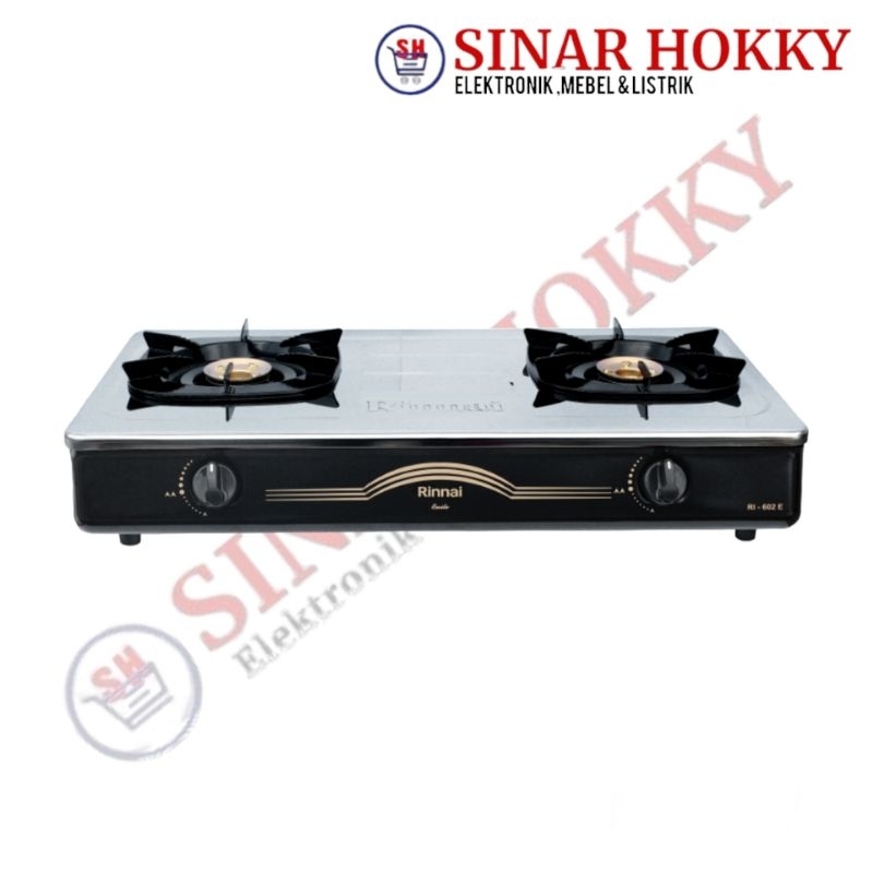 KOMPOR GAS RINNAI RI602E / RI- 602E / RI 602 E ( 2 TUNGKU )
