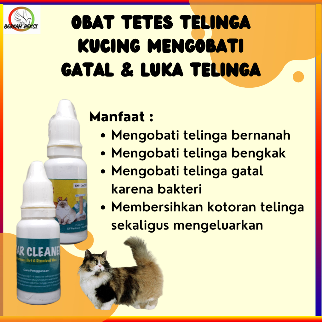 OBAT TETES TELINGA UNTUK KUCING MENGOBATI TELINGA BERNANAH GATAL AKIBAT BAKTERI HELLO
