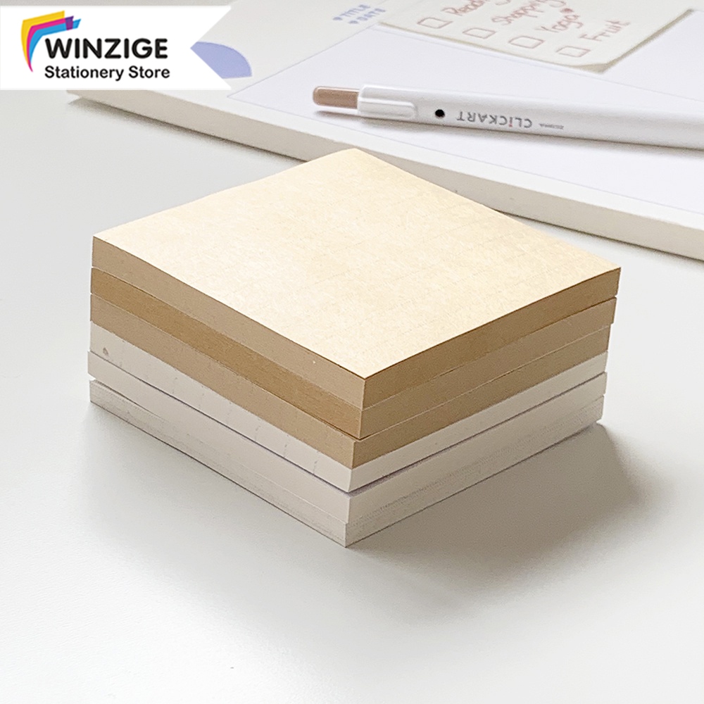 

Winzige Sticky Note 75*75mm Memo pad Sticky Notes Garis Kotak Kraft Simple Alat Tulis stiky note 50 Lembar school stuff stationery perintilan sekolah lucu