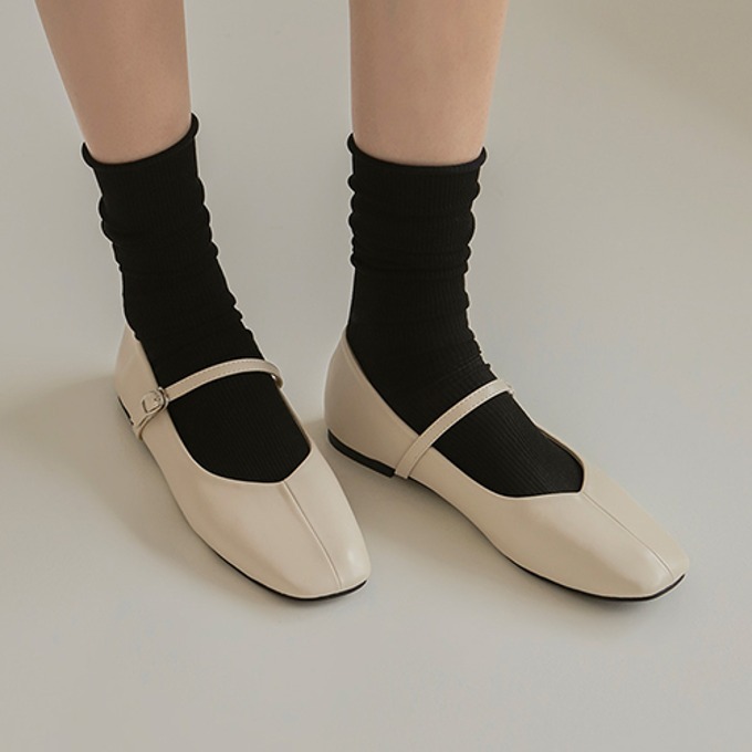 SAPPUN Melige Maryjane Flats (1cm) | SAPPUN