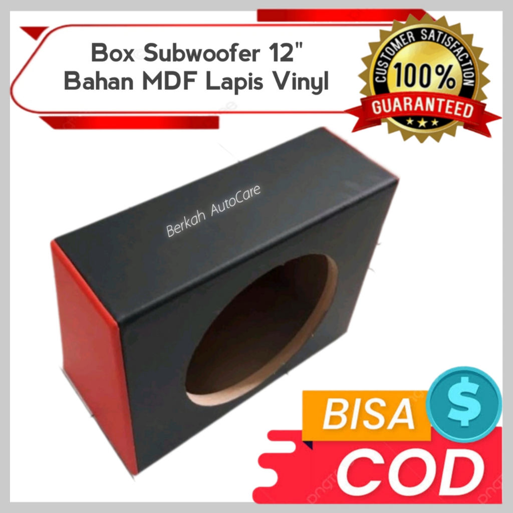 BOX SUBWOOFER 12 INCH MDF 18MM LAPIS VINYL MINIMALIS