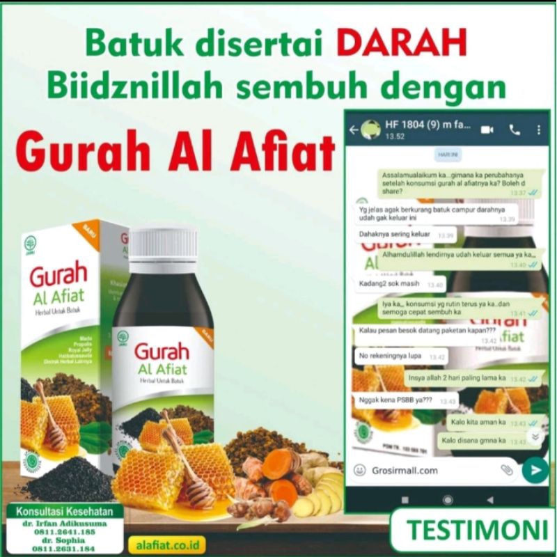 Sirup gurah Al Afiat obat herbal batuk untuk anak dan dewasa original