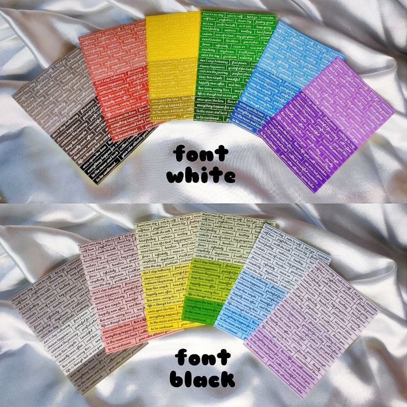 

Stiker Journaling Lembaran UNCUTTING DIY Words Aesthetic